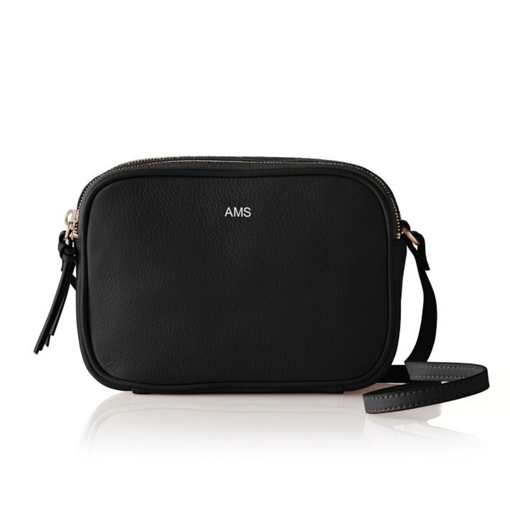 MARK & GRAHAM THE ESSENTIAL CROSSBODY Black LEATHER Minimalist Handbag